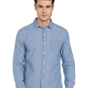 levi's men's cotton solid slim fit shirt